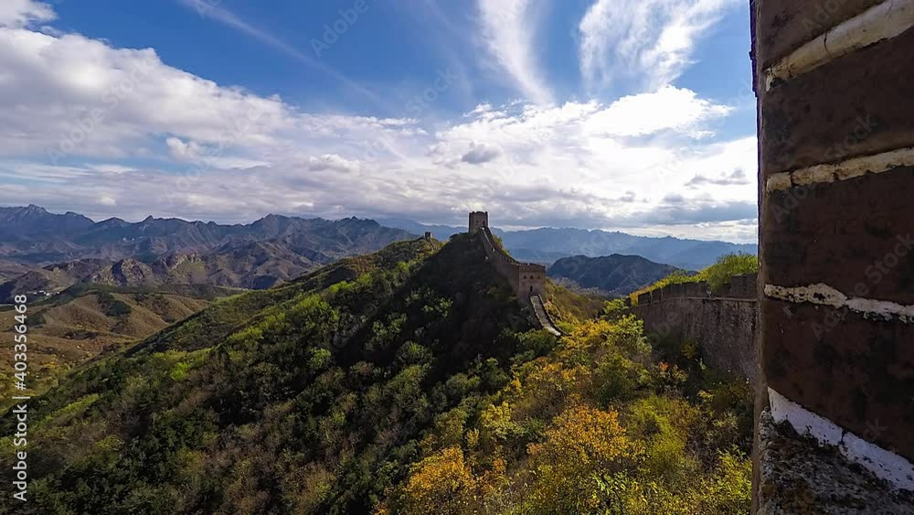 Autumn Cloudy scene, Great Wall of china (Time-lapse) Autumn Cloudy scene, Great Wall of china (Time-lapse)