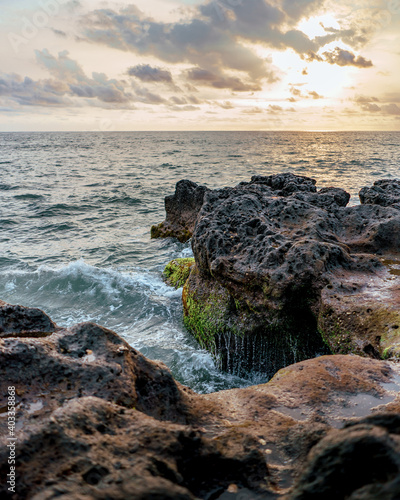 Sunset ocean Rocks on Bali Island - Canggu, Indonesia