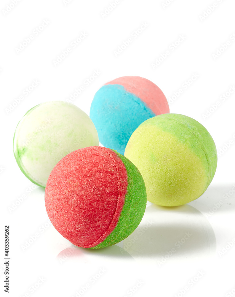 bath bombs isolated on white background bath bombs isolated on white background