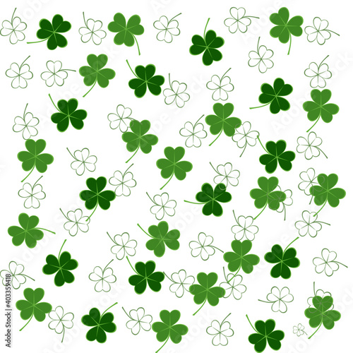 Clover leaves background. Suitable for Saint Patrick Day. nature concept. Vector