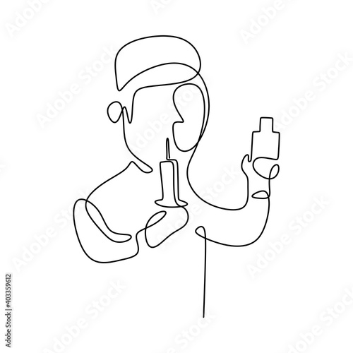 One continuous drawing line...