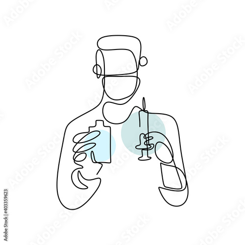 One continuous drawing line...