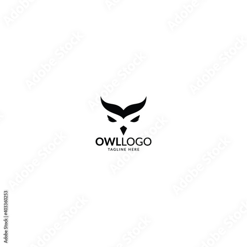 owl monogram logo icon design with simple modern style