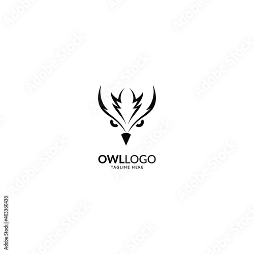 Free Download owl monogram logo icon design with simple modern style - GFXLoad