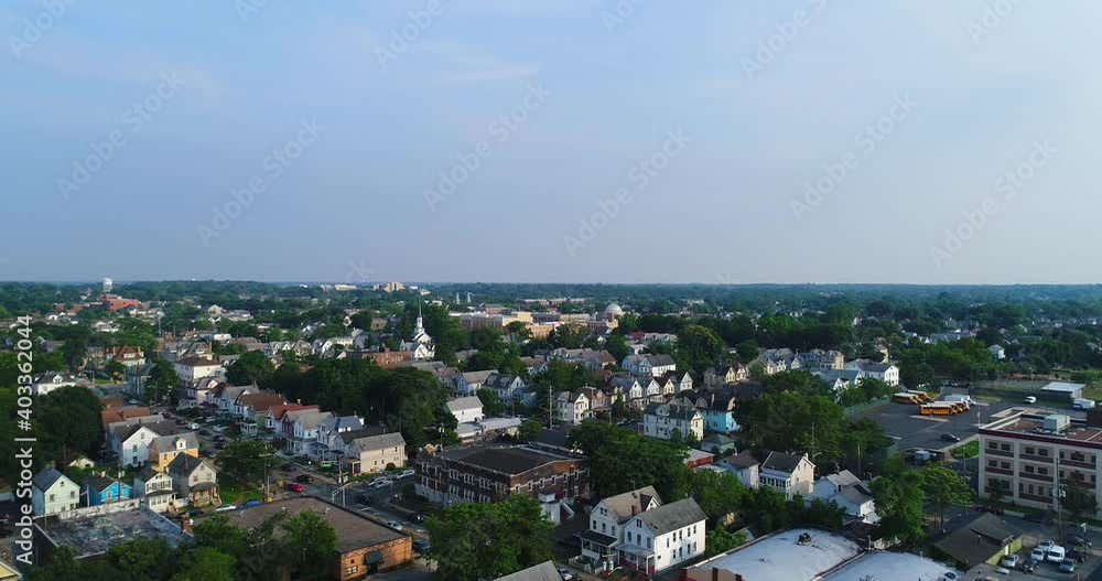 Slow Pan Aerial View of New Brunswick Neighborhoods Slow Pan Aerial View of New Brunswick Neighborhoods