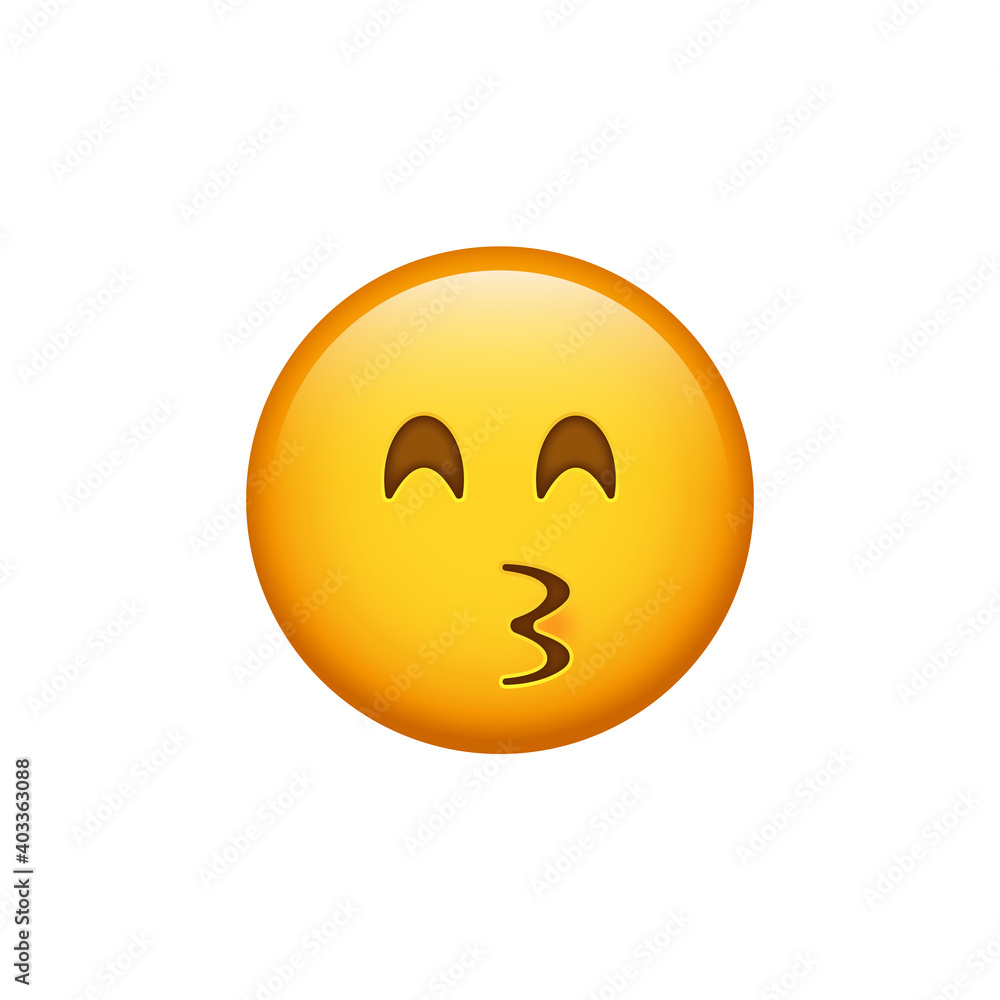 3d kiss face, Kissing face emoji with red heart, Blowing a Kiss