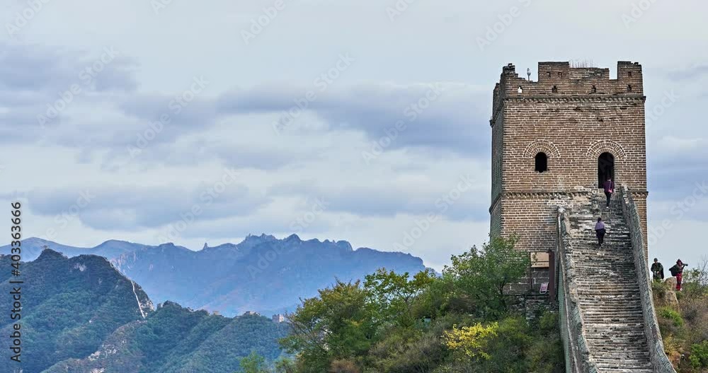 Autumn Cloudy scene, Great Wall of china (Time-lapse) Autumn Cloudy scene, Great Wall of china (Time-lapse)