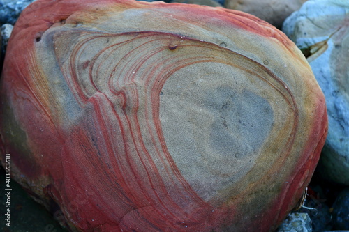 Coastal rock formations at Northeast Coast National Scenic Area, Taipei, Taiwan. photo