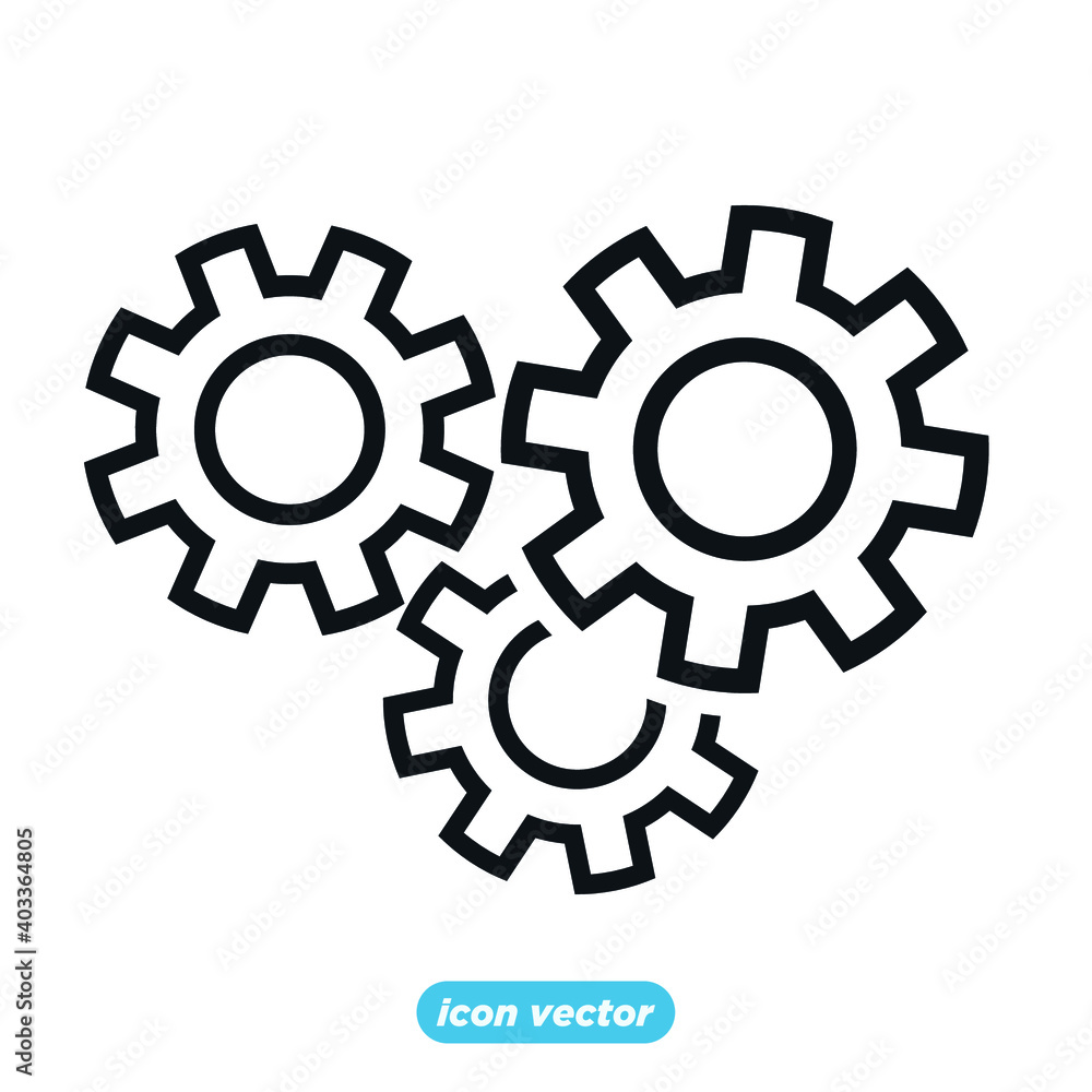 Gear icon template color editable. Gear settings symbol vector illustration for graphic and web design. Gear icon template color editable. Gear settings symbol vector illustration for graphic and web design.