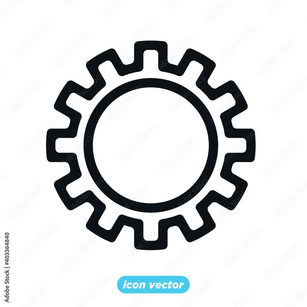 Gear icon template color editable. Gear settings symbol vector illustration for graphic and web design.