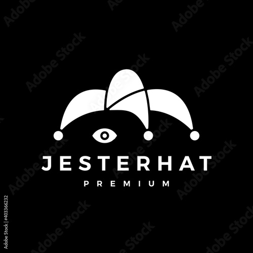 jester hat logo vector icon illustration