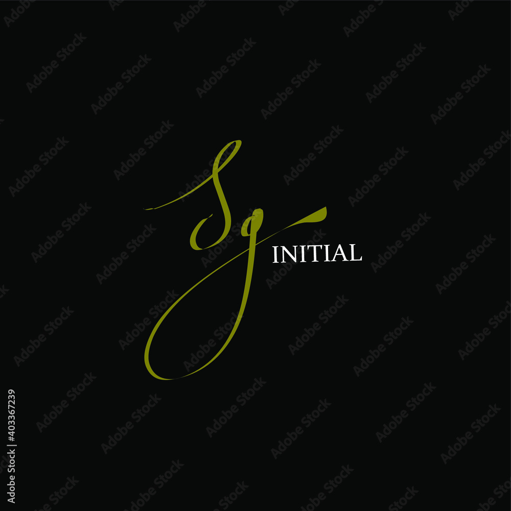Obraz premium Sg in initial beauty monogram and elegant logo design