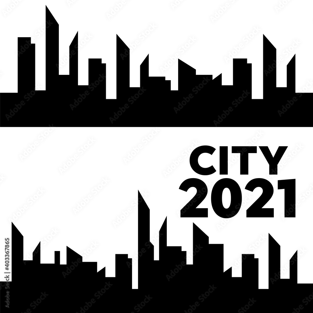 Fototapeta premium Line sketch cityscape design. City landscape template. Thin line City landscape