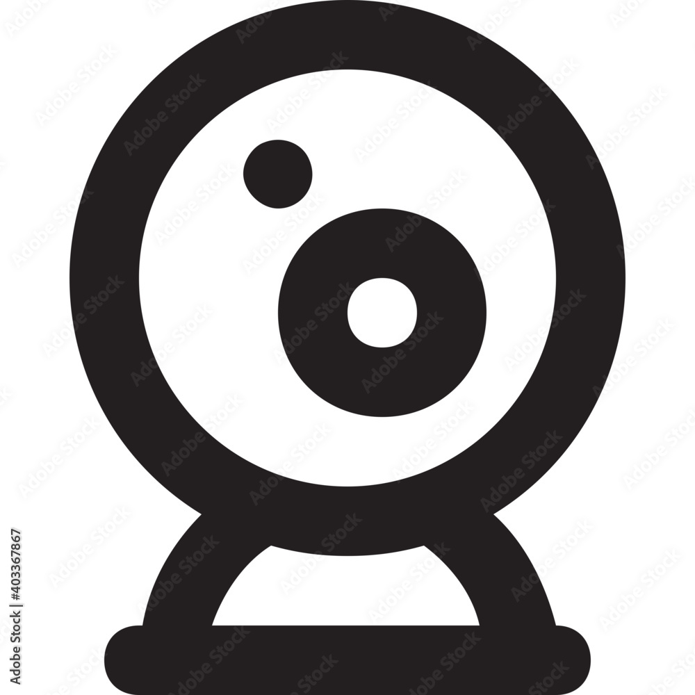 Webcam Vector Line Icon Webcam Vector Line Icon