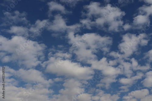 Fotografie blue sky and white clouds, background
