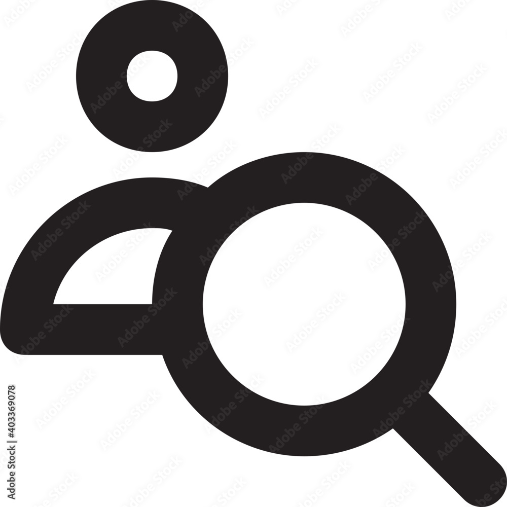 Find Person Vector Line Icon Find Person Vector Line Icon