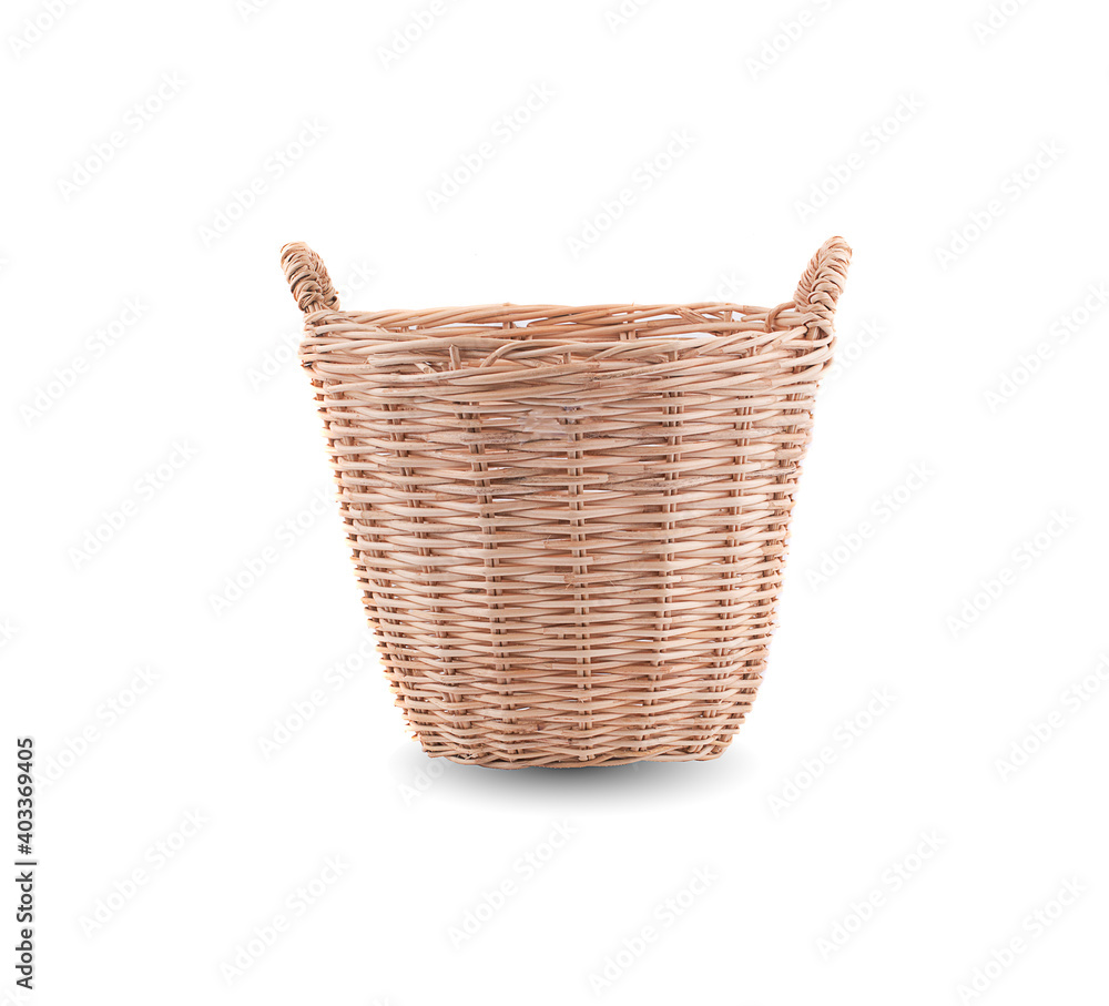 Wicker Basket isolated on white background