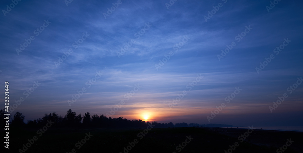 sunrise in the mountains