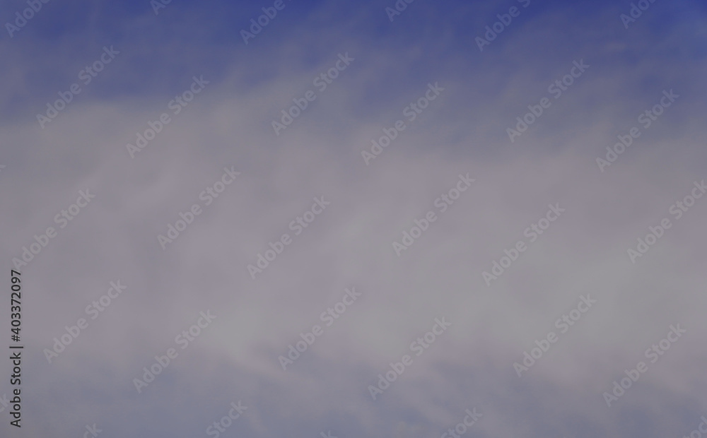 Morning fog in sunny day at the blue sky background. Nature concept.