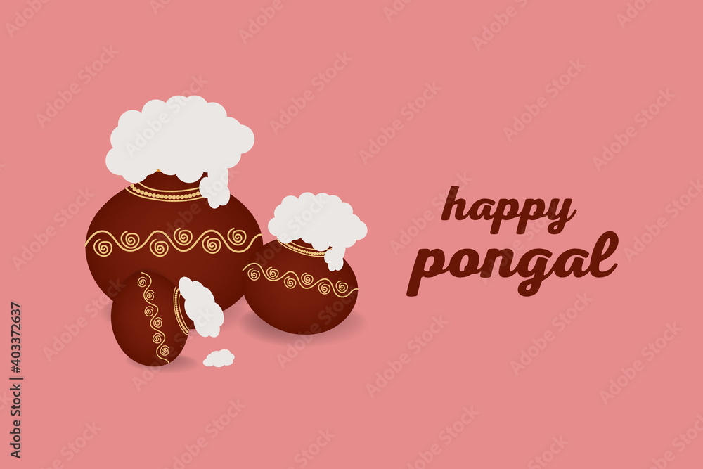 illustration of Happy Pongal Holiday Harvest Festival of Andhra Pradesh