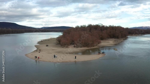 Popular tourist destination in nature during the coronavirus. Szentendre Island Peak in Hungary. photo