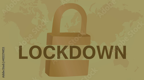 World lockdown concept. vector illustration