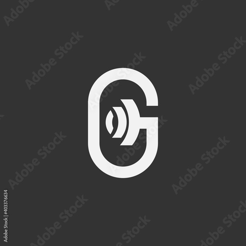 Letter G and gym logo vector template elements