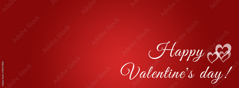 Happy Valentine's Day! Copy space for text. Banner