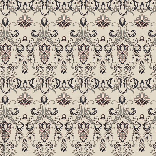 Vintage floral seamless patten. Classic Baroque wallpaper. seamless vector background