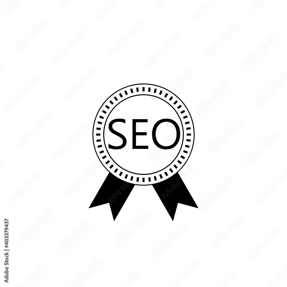SEO badge icon isolated on white background SEO badge icon isolated on white background