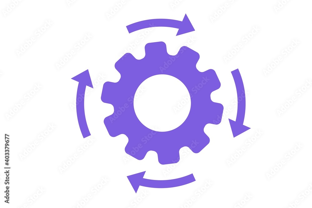Effective workflow organization icon. Vector illustration on white isolated background. Effective workflow organization icon. Vector illustration on white isolated background.