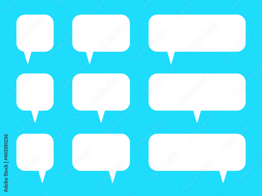 Set of speak bubble text, chatting box, message box outline cartoon vector illustration design. Balloon doodle style of thinking sign symbol. Set of speak bubble text, chatting box, message box outline cartoon vector illustration design. Balloon doodle style of thinking sign symbol.