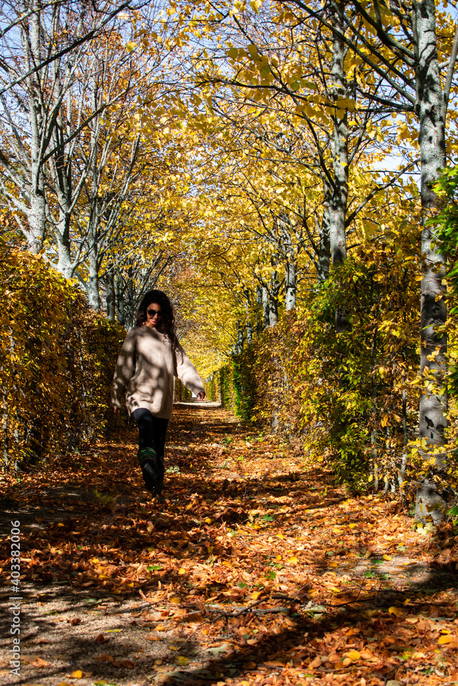 Girl with autumn colors at the San Ildefonso Farm. Girl with autumn colors at the San Ildefonso Farm.