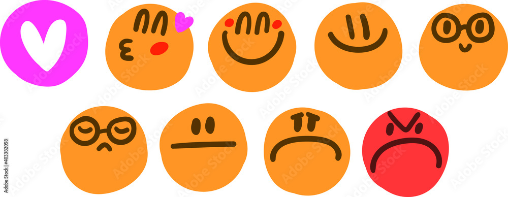 yellow faces representing different emotions are used to display the rating of something yellow faces representing different emotions are used to display the rating of something