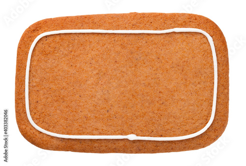 Gingerbread Cookie In Shape Of Rectangle