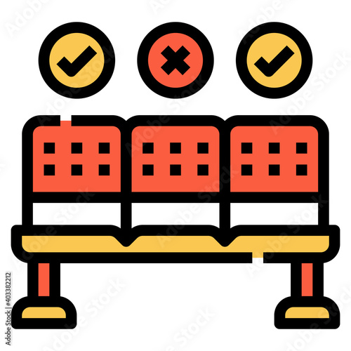 Chairs icon for web element , webpage, application, card, printing, social media, posts etc.