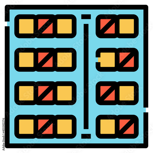 Seat icon for web element , webpage, application, card, printing, social media, posts etc.