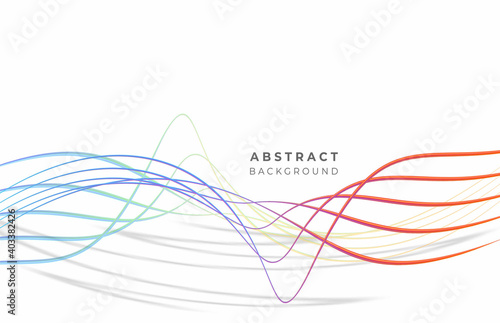 Abstract rainbow wave line with space of your text, vector illustration.