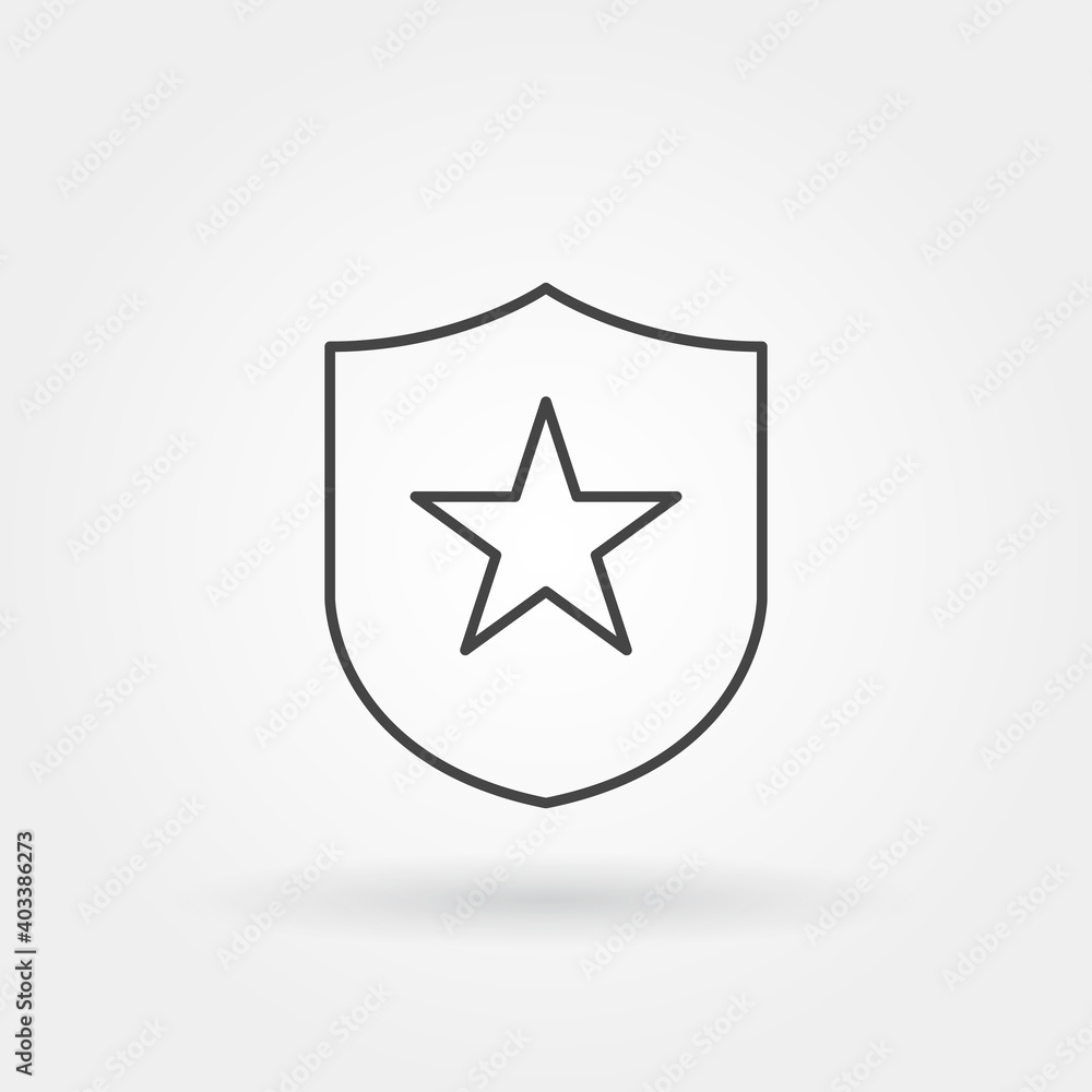 police badge single isolated icon with modern line or outline style police badge single isolated icon with modern line or outline style