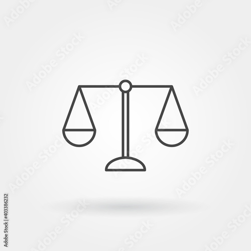 scale law single isolated icon with modern line or outline style