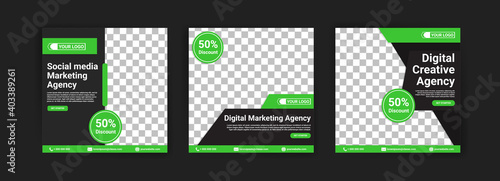 Social media marketing agency. Digital Marketing Agency. Digital Creative Agency. Social media post banner template for your business.
