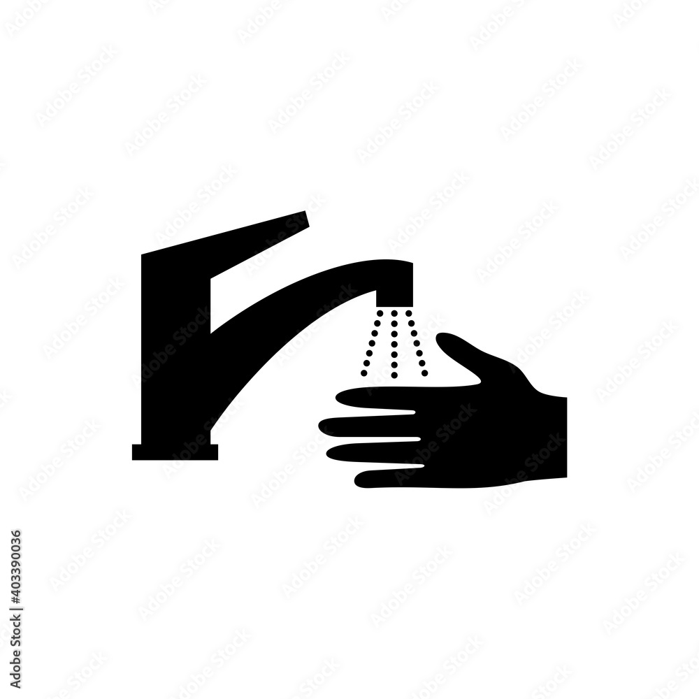 Washing hands icon isolated on white background Washing hands icon isolated on white background