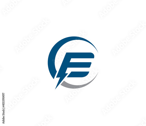 E Electric Energy Power Logo Design Company Concept