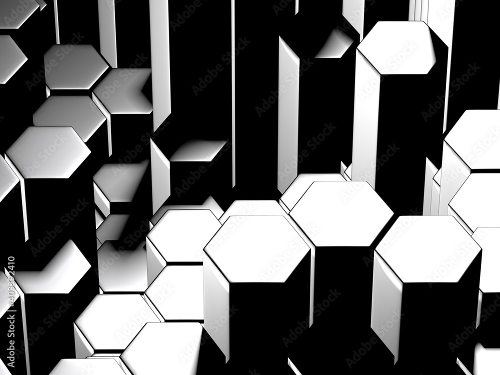 Futuristic technology concept. Hexagon shapes surface Futuristic technology concept. Hexagon shapes surface