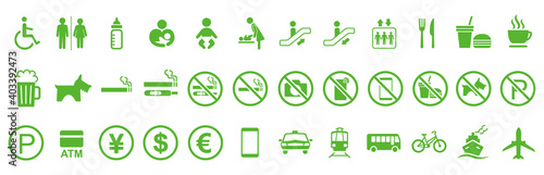  illustration of sign  icon set vector
