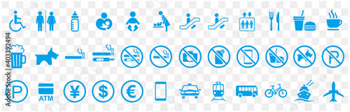  illustration of sign  icon set vector