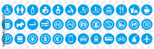 illustration of sign  icon set vector