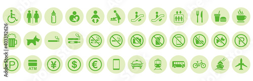  illustration of sign  icon set vector