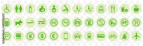  illustration of sign  icon set vector