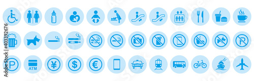  illustration of sign  icon set vector